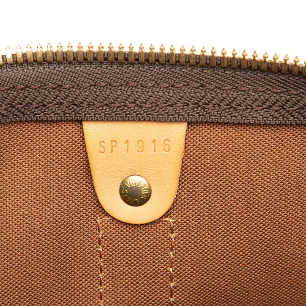 LOUIS VUITTON Authentic Brown Monogram Leather Keepall 50 Boston Bag - Picture 5 of 7